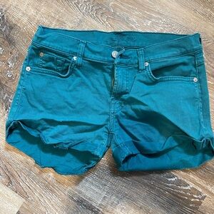 7 for all mankind teal shorts